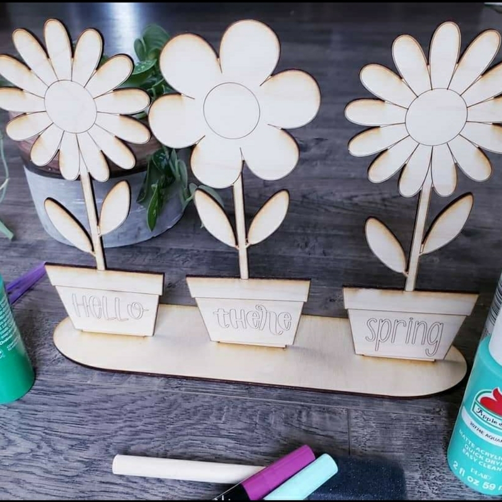 DIY BLANK " HELLO THERE SPRING" KIDS PAINTING KIT